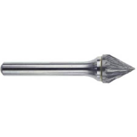 Carbide Burr, Premium, Series 5970, 34 Head Dia, 1116 Length Of Cut, 3 Overall Length, Cone60